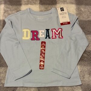 Kids Long Sleeve Dream Graphic Tee - Light Blue